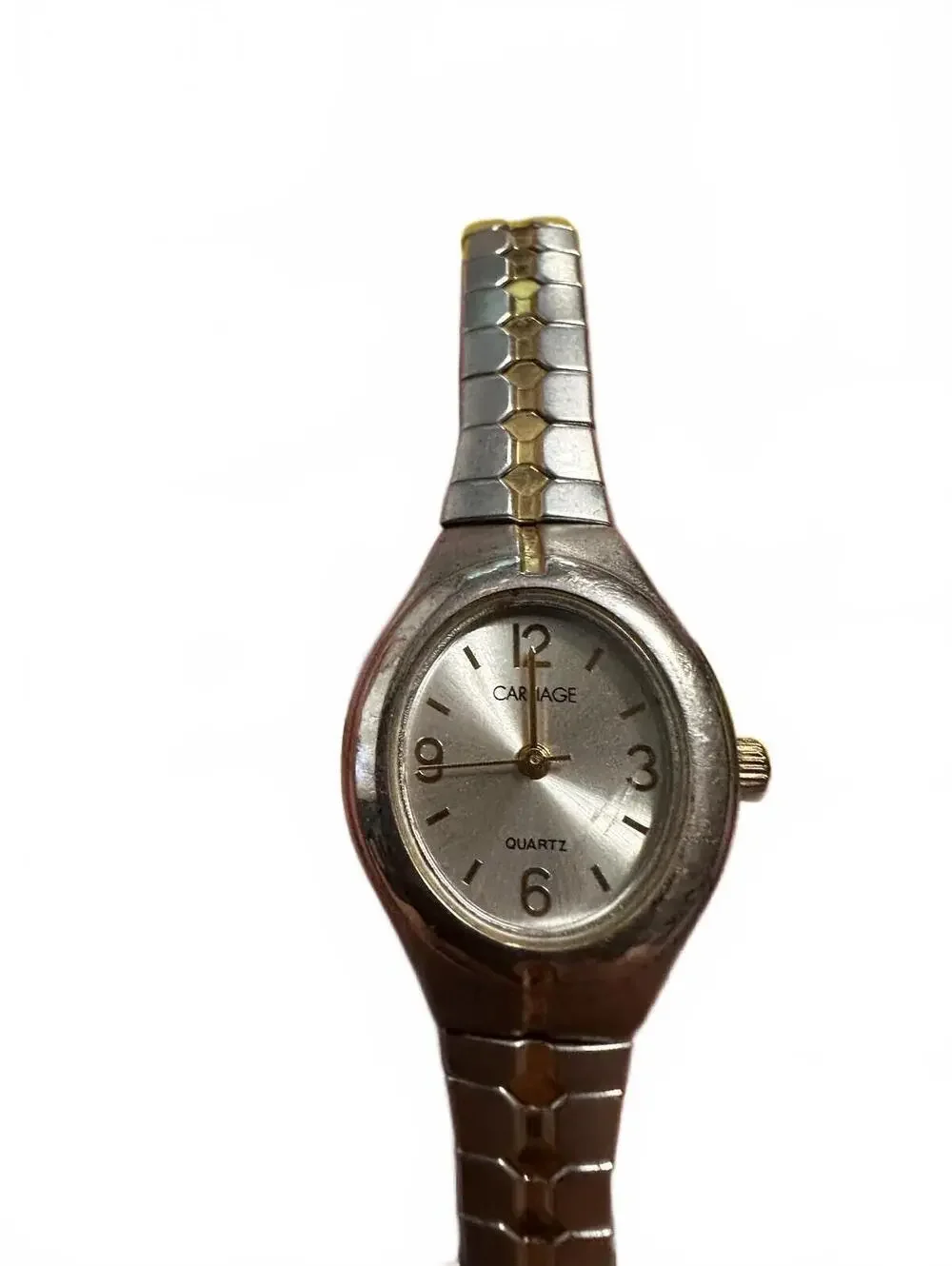 Women's Vintage 90s Silver Feminine Wrist Watch Stretch to fit